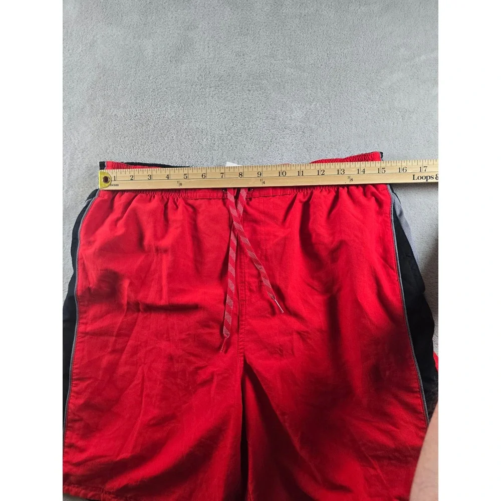 Nike Swim Trunks Mens Large Red Board Shorts NESS7421‎ Mesh Lined Athletic